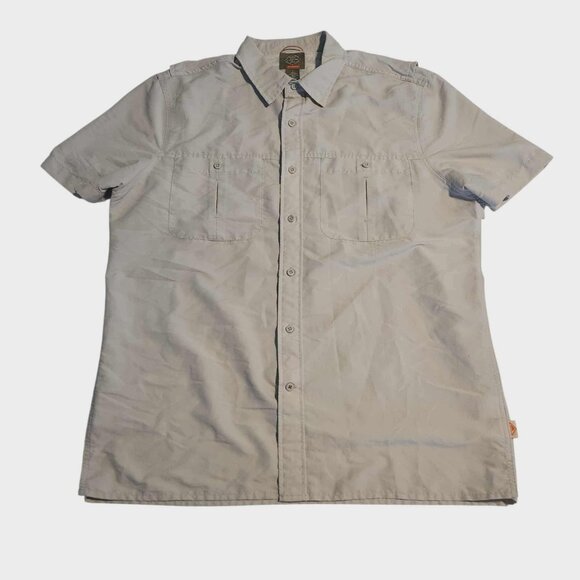 St. John's Bay Outdoor Shirt No Fly Zone Insect Repellent Lt Gray Large NEW - Picture 1 of 12